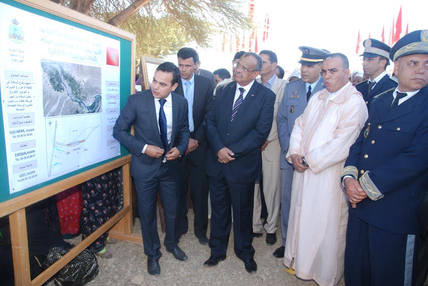 وضع الحجر الأساسي لمنشاة فنية على وادي درعة بجماعة بوزروال -1