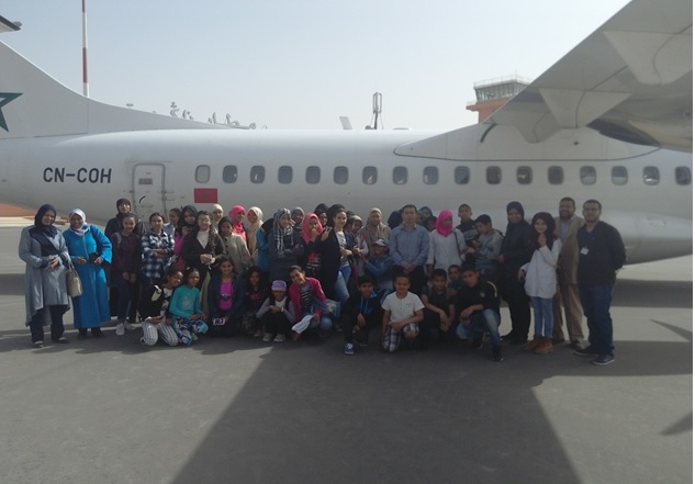 رحلة مدرسية الى مطار زاكورة0