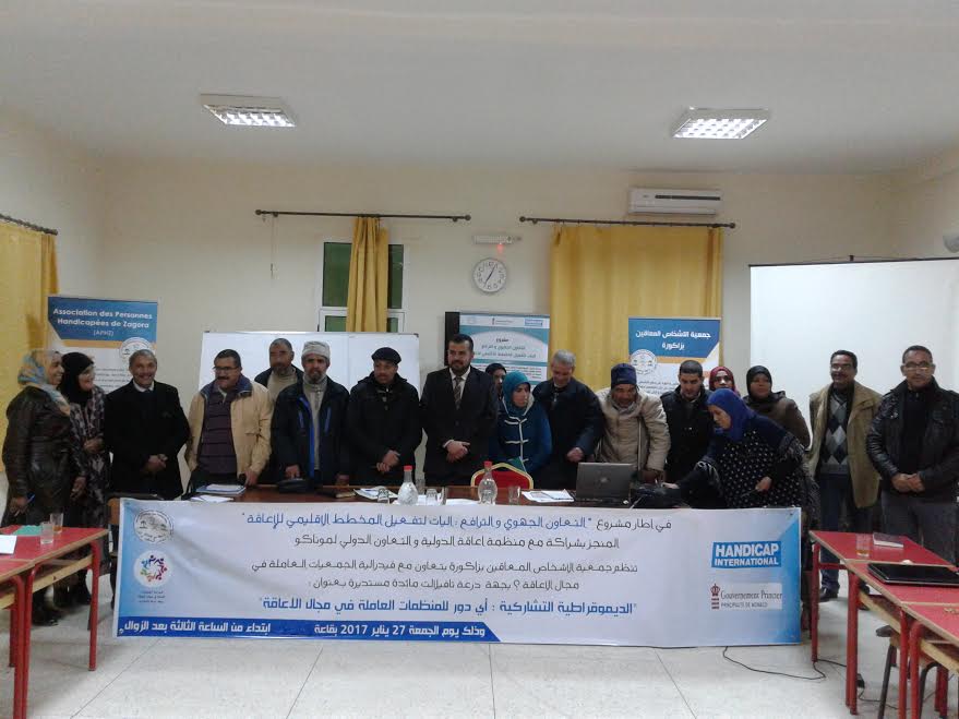 أي دور للمنظمات العاملة في مجال الإعاقة