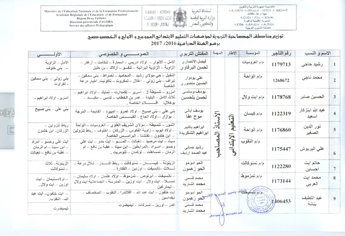 بلاغ الأستاذ المصاحب
